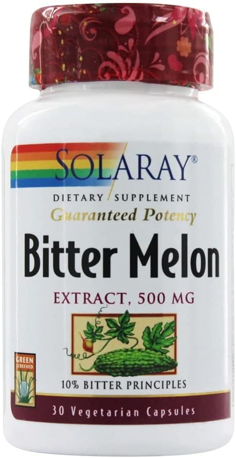 Solaray Guaranteed Potency Bitter Melon Extract 500 mg, 30 Capsules - görsel 1