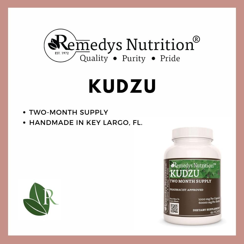 Remedy's Nutrition Kudzu Root | 1000mg Vegan Capsules | 60 Count - görsel 3