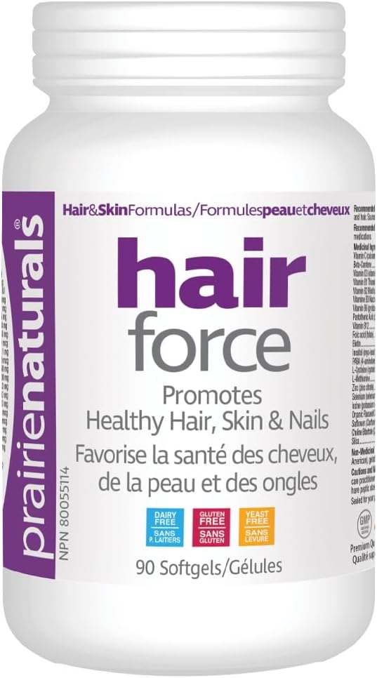 Prairie Naturals Hair Force Soft gel capsules, 90 Soft gel capsules - görsel 1