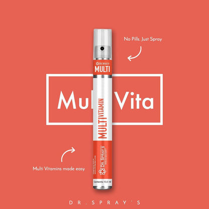 Dr. Spray's Multivitamin (30-Day Supply) - Great Tasting, Fast-Acting, Vegetarian, Non-GMO, with 100% DV Vitamin B12 and D3