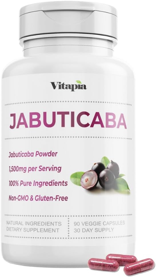 Vitapia Jabuticaba Fruit Powder Supplement - 1500mg per Serving, 90 Vegan Capsules - görsel 1