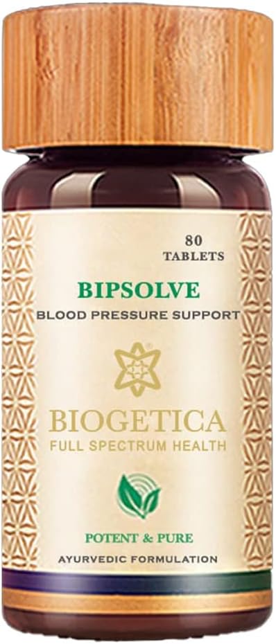 Biogetica Bipsolve Natural Heart Wellness Supplement - Ayurvedic Arjuna, Amalaki & Garlic - Vegan Tablets (80 Count) - görsel 1