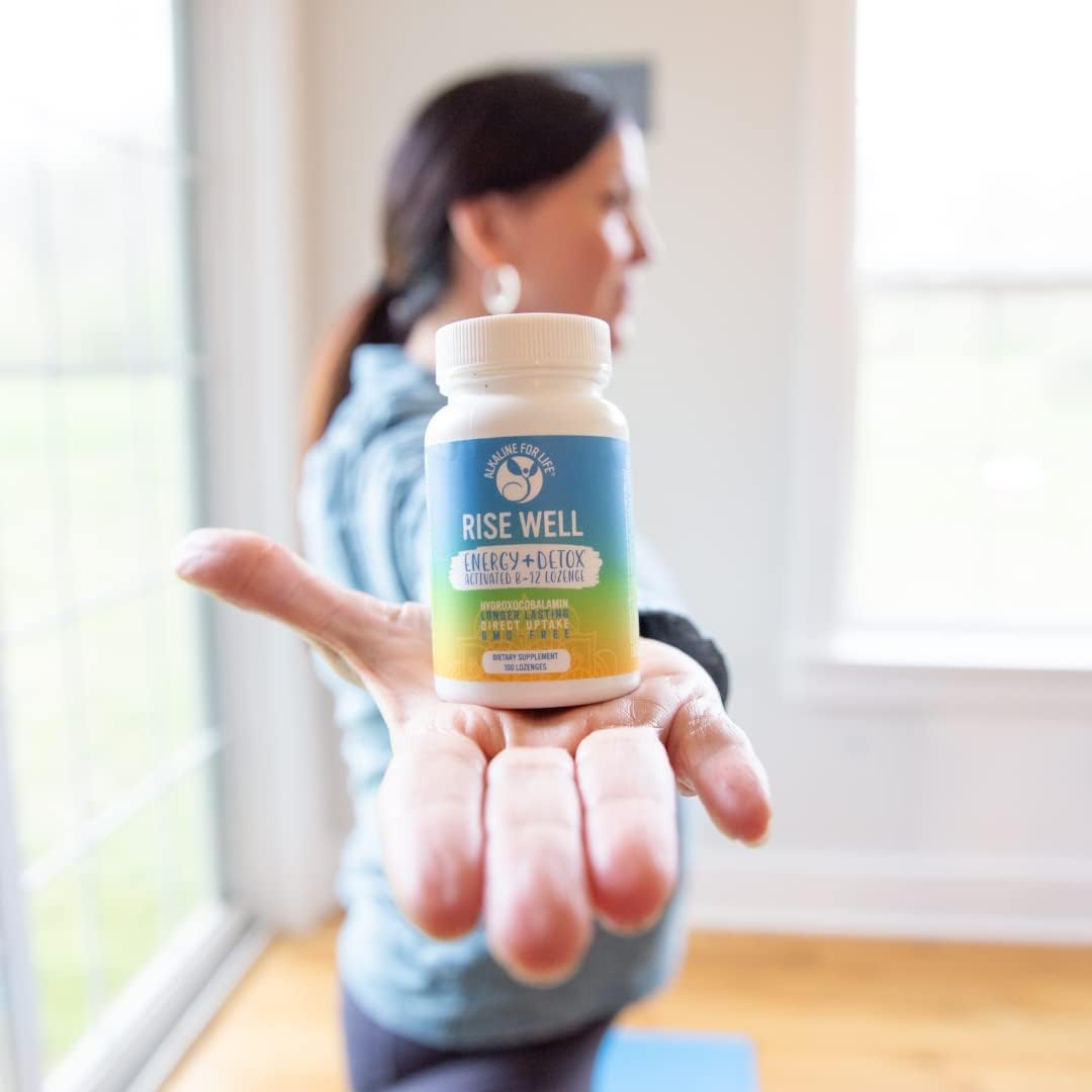 Alkaline for Life Rise Well Vitamin B12 - Vegan B12 Sublingual 2000 mcg - Hydroxocobalamin Form - görsel 4