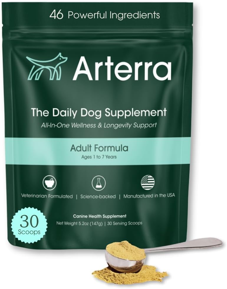 Adult Dog Powder Supplement: 46-Ingredient Daily Longevity Multivitamin & Food Topper - görsel 1