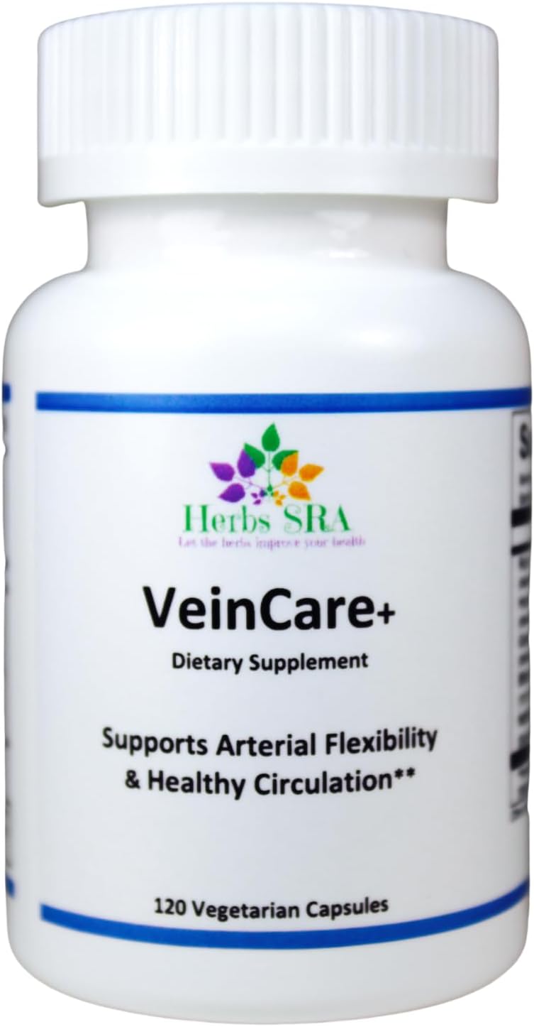 Natural Support for Healthy Veins - Rutin, Horse Chestnut, Grape Seed, Bilberry, Nattokinase - Promotes Optimal Vein Function - Circulation Support - görsel 1