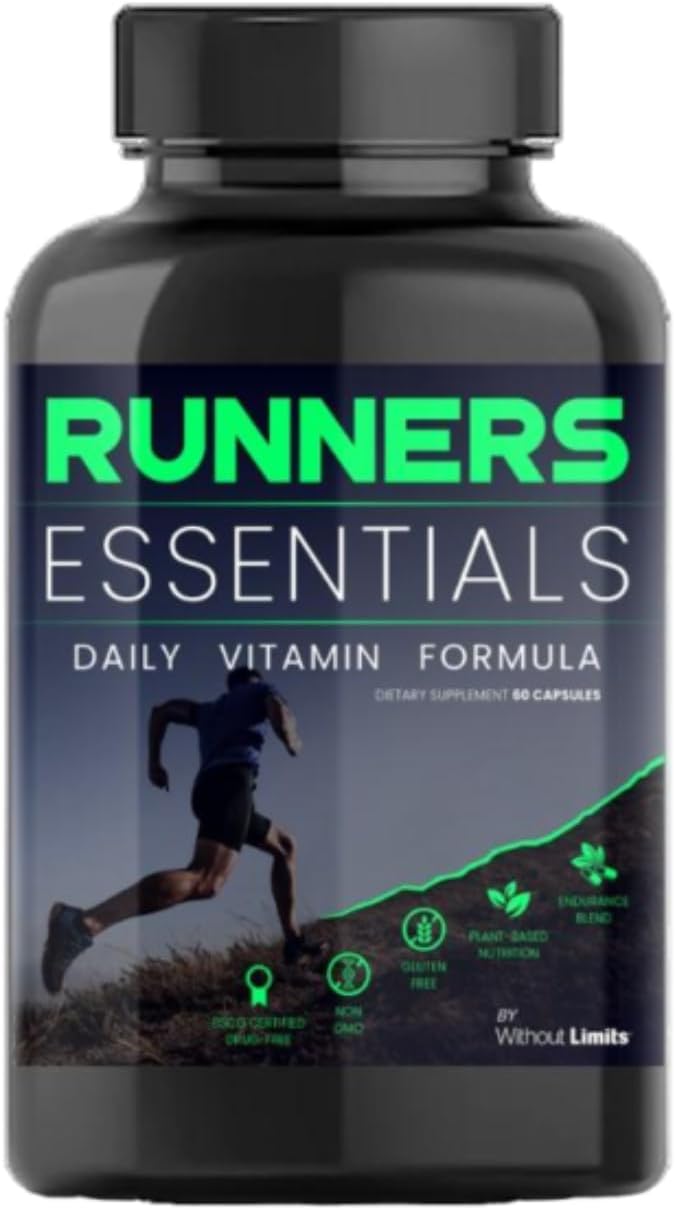Without Limits Runners Essentials Daily Vitamin Formula - Runners Daily Vitamin - One Month Supply - 60 Capsules - görsel 1