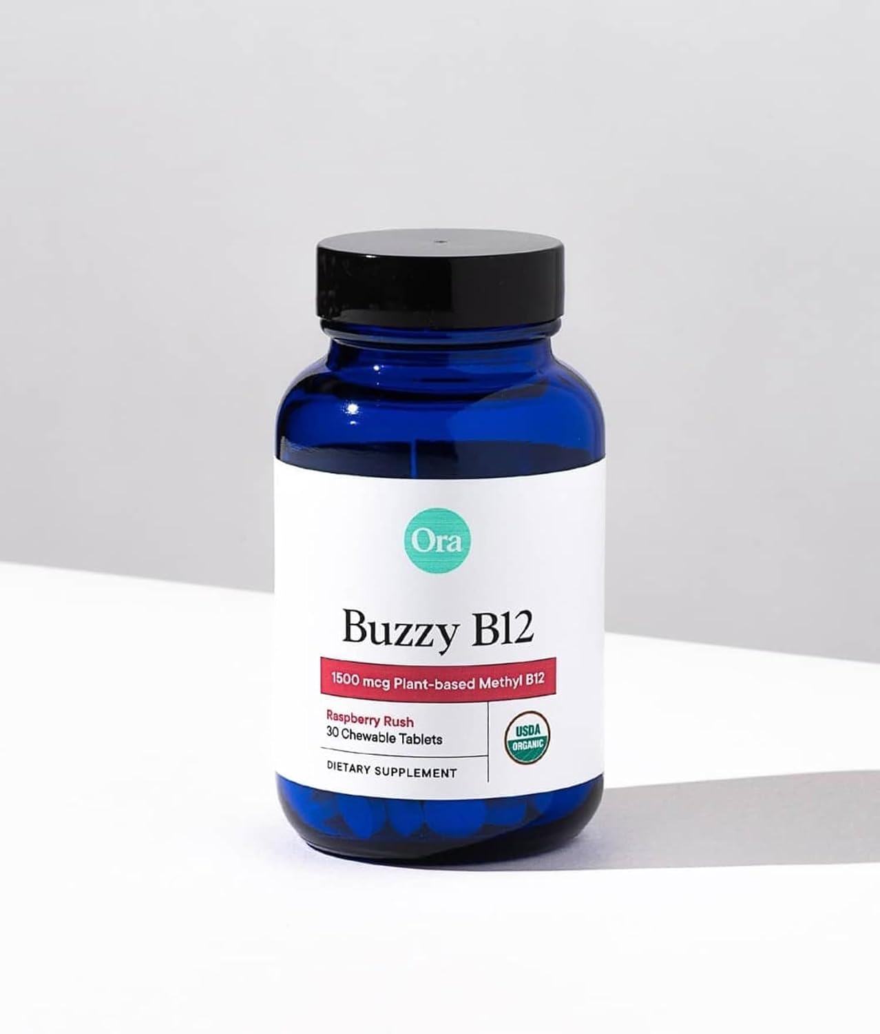 Ora Organic Vitamin B12 1500mcg - Plant-Based Methylcobalamin for Adults - Natural Stimulant-Free Energy, Raspberry Flavour Chewable Tablets, No Added Sugar - 30 Tablets - görsel 9