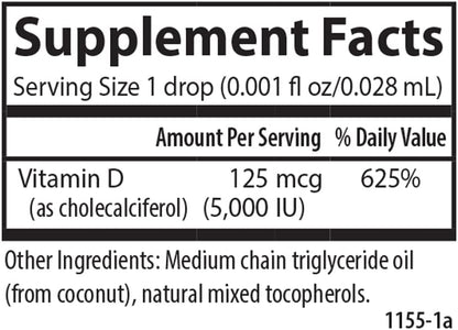Carlson Super Daily D3 5,000 IU (125 mcg) per Drop, Vitamin D Drops, Unflavoured, 90 Drops
