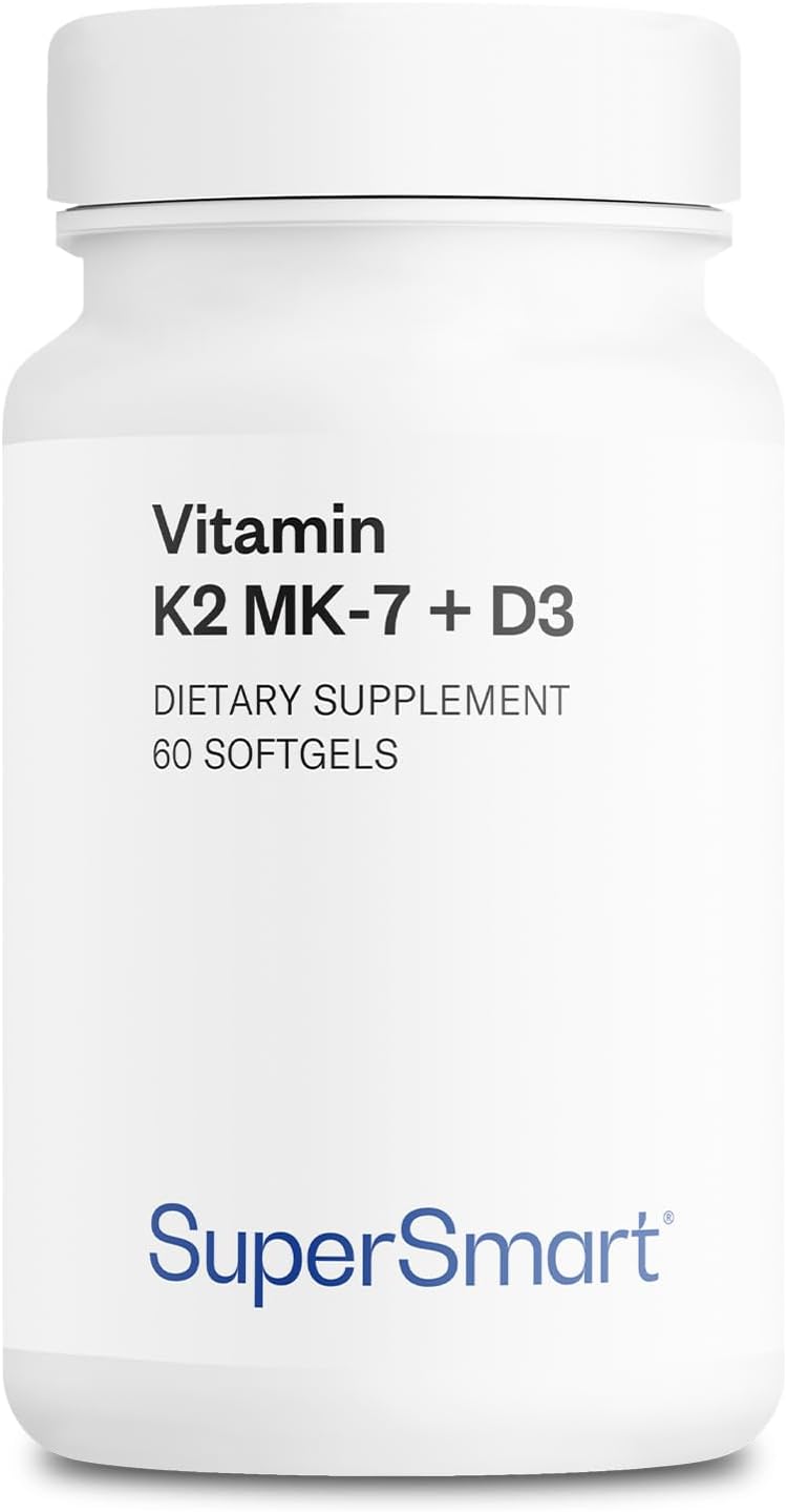 Supersmart Vitamin K2 MK-7 with Vitamin D3, 90 mcg, 60 Soft gel capsules - görsel 1