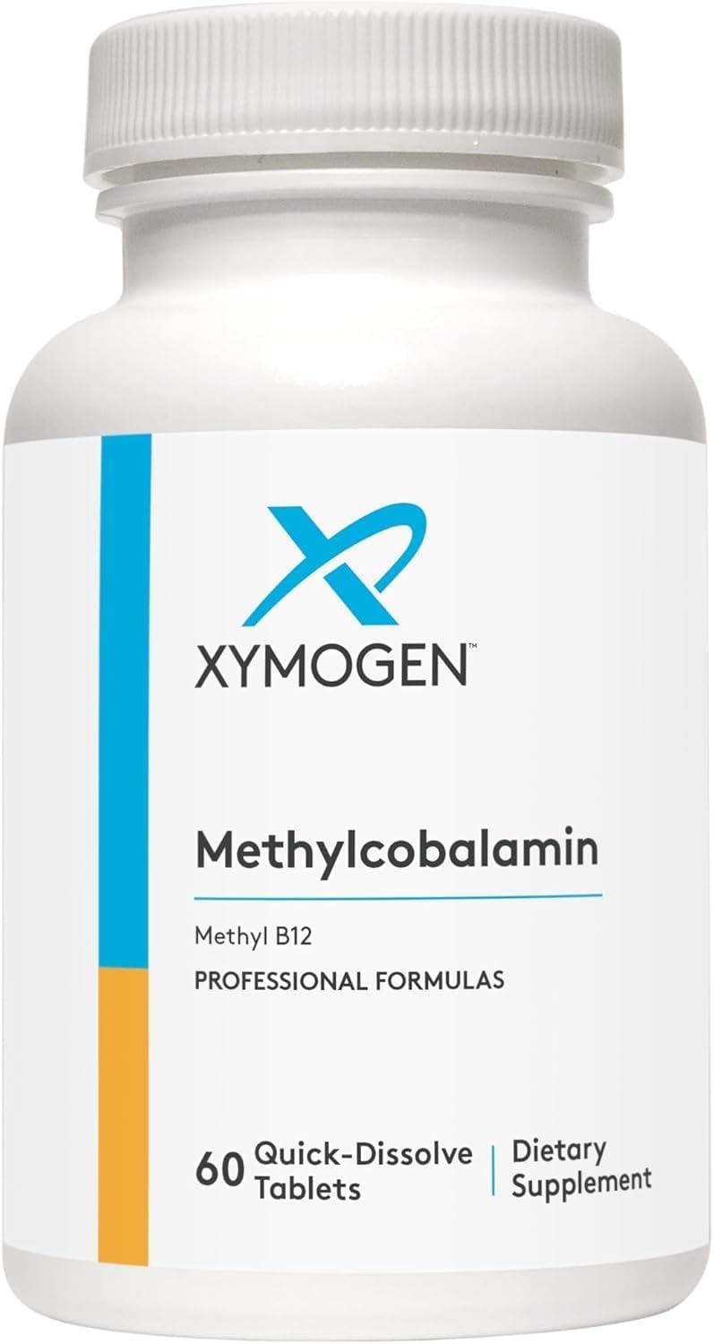 XYMOGEN Methylcobalamin - 5 mg Vitamin B12 - Supports Healthy Methylation, Neurological Health & Red Blood Cell Formation - Non-GMO & Gluten-free - 60 Quick-Dissolve Tablets - görsel 1
