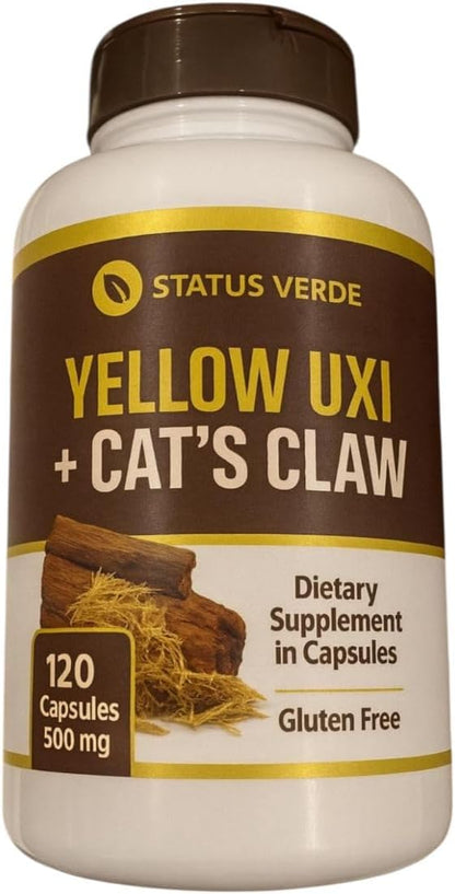 Yellow Uxi + Cat's Claw - 120 Capsules, 500mg Food Supplement