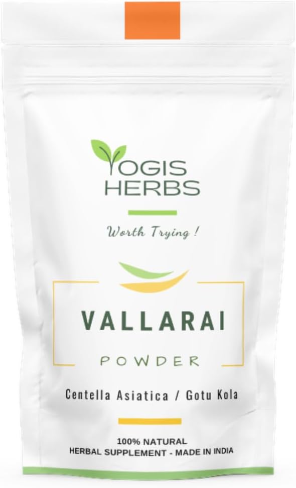 Vallarai Powder, Centella Asiatica (Gotu Kola/Mandukaparni) — Traditional Ayurvedic Herb for Cognitive Wellbeing & Mental Clarity — Pure Whole-Leaf Powder, Single-Ingredient - görsel 1