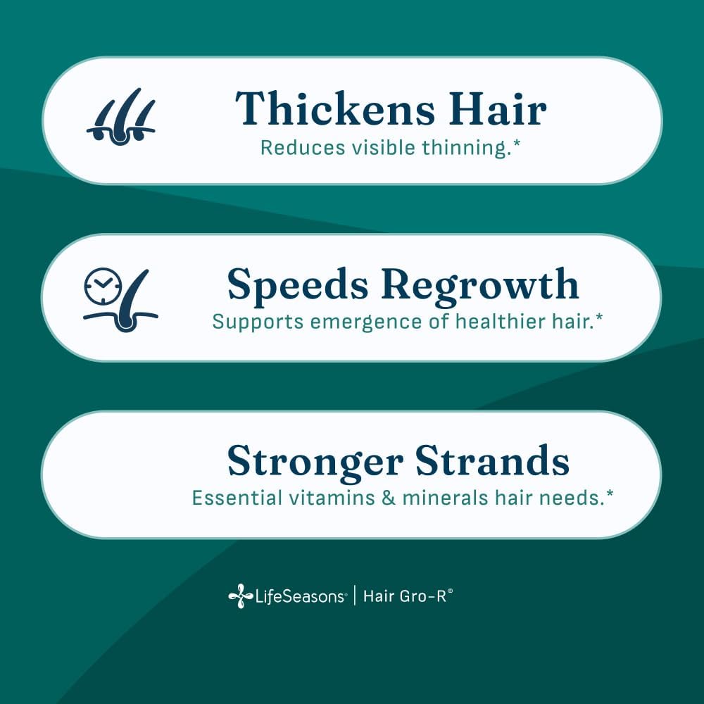 LifeSeasons Hair Gro-R - Hair Support Supplement - 60 Capsules - görsel 2