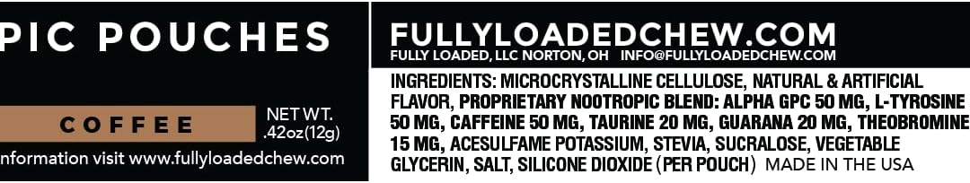 Fully Loaded Alpha Fuel Nootropic Pouches (Coffee Fuel) - görsel 2