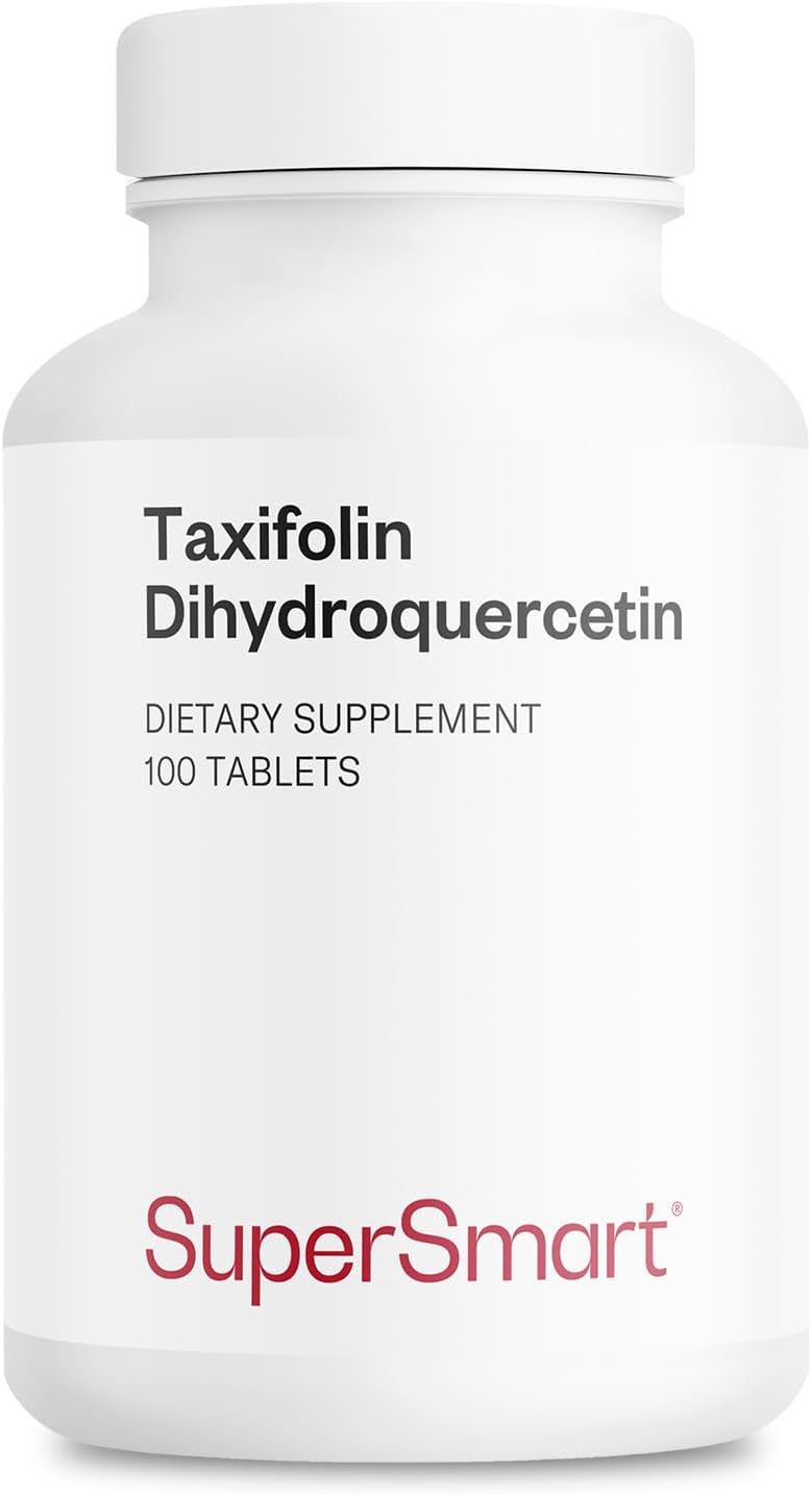 Supersmart - Taxifolin Dihydroquercetin 60mg per Day (90% DHQ Supplement) - Russian Siberian Dahurian Larch Tree Extract - Antioxidant Bioflavonoid | Non-GM & Gluten-free - 100 Tablets - görsel 1