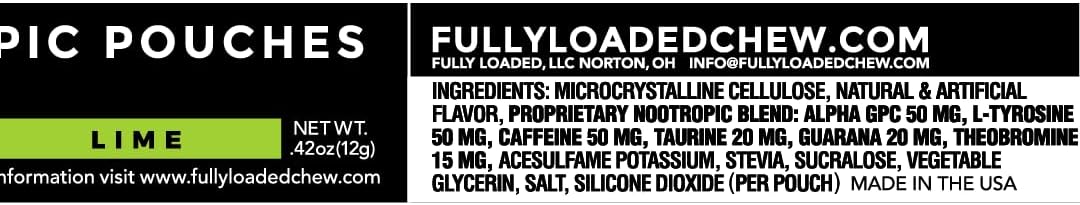 Fully Loaded Alpha Fuel Nootropic Pouches (Lime Fuel) - görsel 2