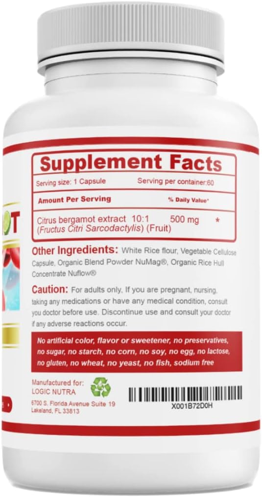 Citrus Bergamot Complex 1000 mg – Vegan, Non-GMO, 60 Capsules - görsel 2