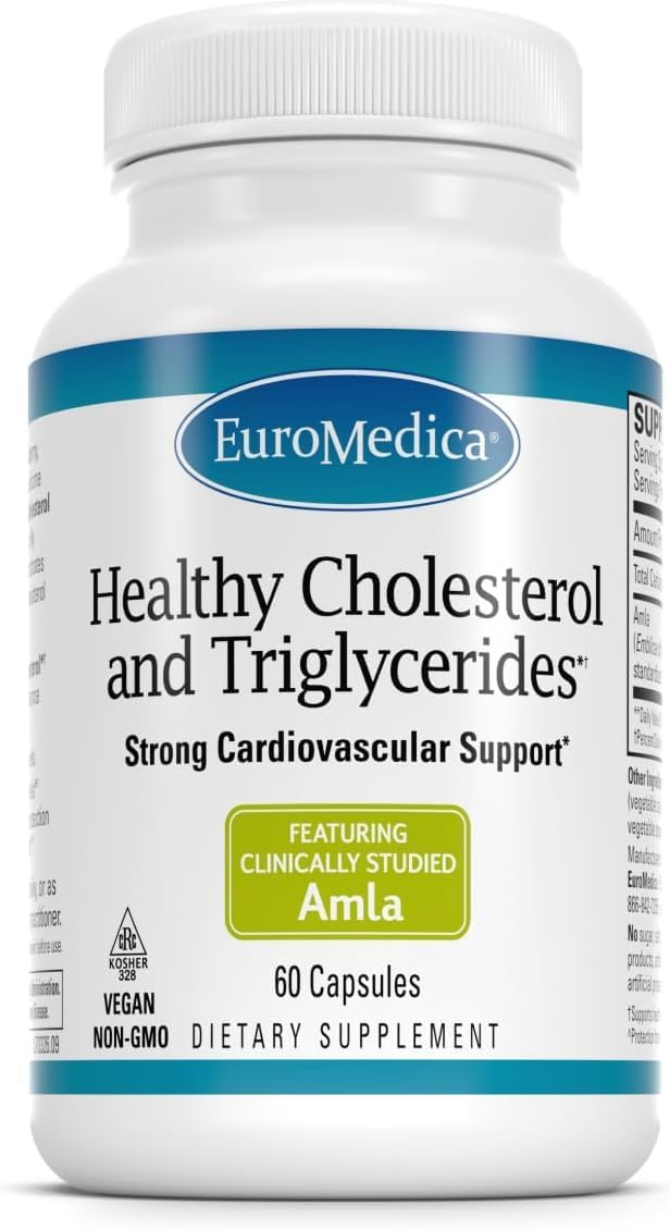 Euromedica Healthy Cholesterol and Triglycerides with Amla – 60 Capsules - görsel 1