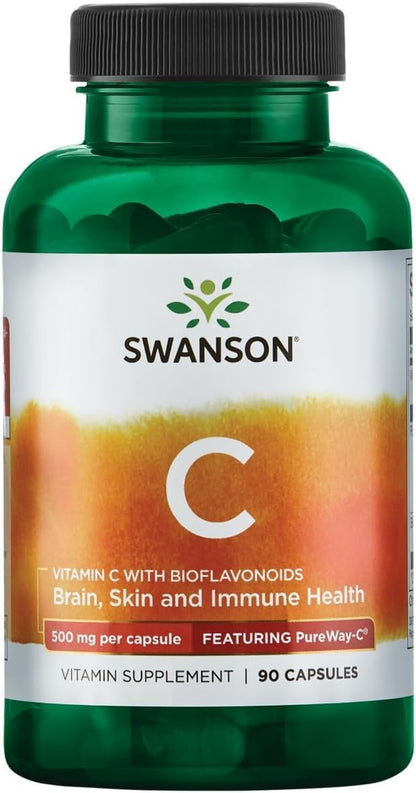 Swanson Pureway-C 500 mg with Bioflavonoids 500 mg – 90 Capsules