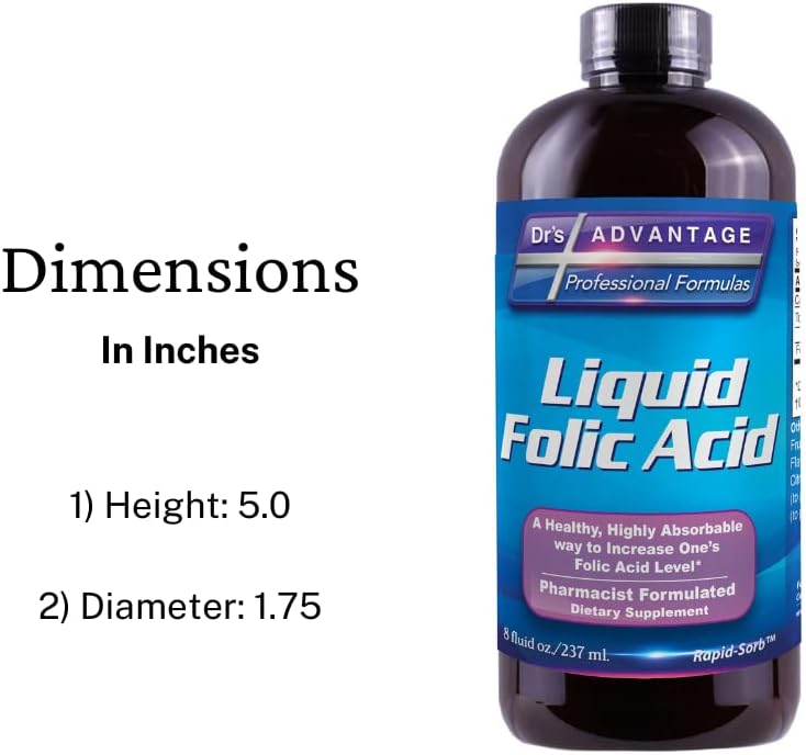 Liquid Folic Acid 800 mcg, 8 oz - görsel 9