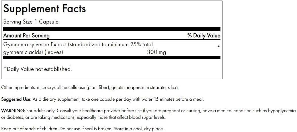 Swanson Gymnema Sylvestre Extract, 300 mg, – Standardised Quality – 25% gymnemic acids ensures consistent active – Image 2
