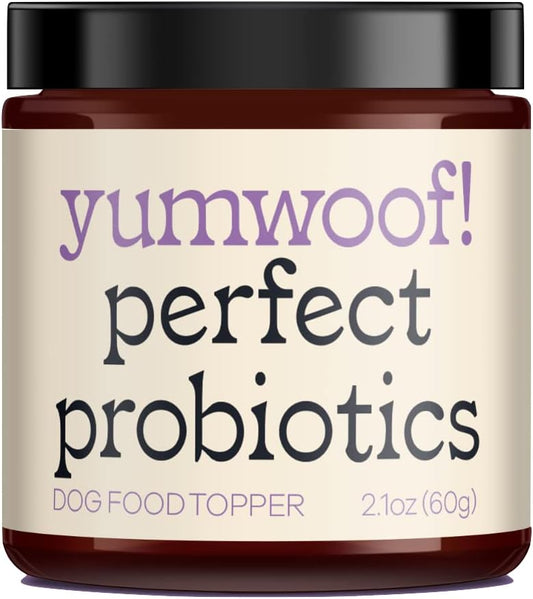 Yumwoof Perfect Probiotics – Non-GMO, Human-Grade Dog Food Topper with Prebiotic Inulin & Pumpkin (9 Science-Backed Strains)
