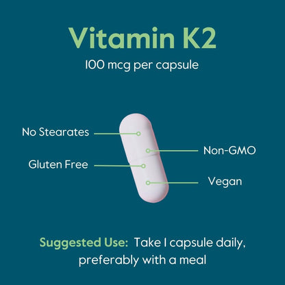BESTVITE Vitamin K2 100 µg with K2VITAL – 120 Vegan Capsules