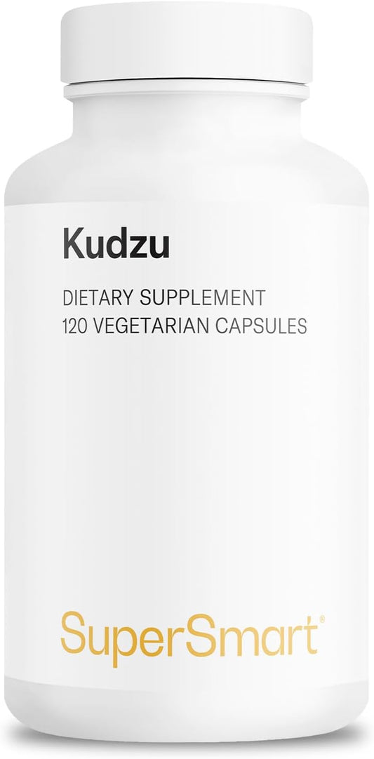Supersmart Kudzu Extract 500 mg Full Spectrum - Herbal Antioxidant Supplement - Non-GM & Gluten-free - 120 Vegetarian Capsules