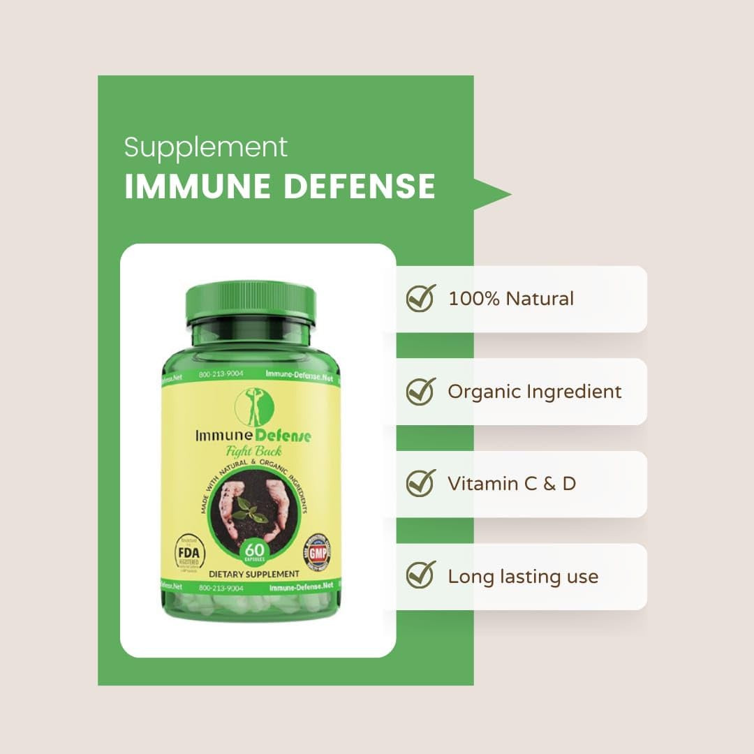 Immune Support Supplement - Natural and Organic Immune Support for Adults - 60 Capsules - görsel 3