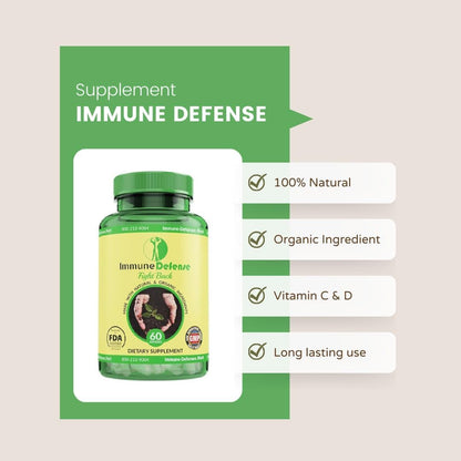 Immune Support Supplement - Natural and Organic Immune Support for Adults - 60 Capsules