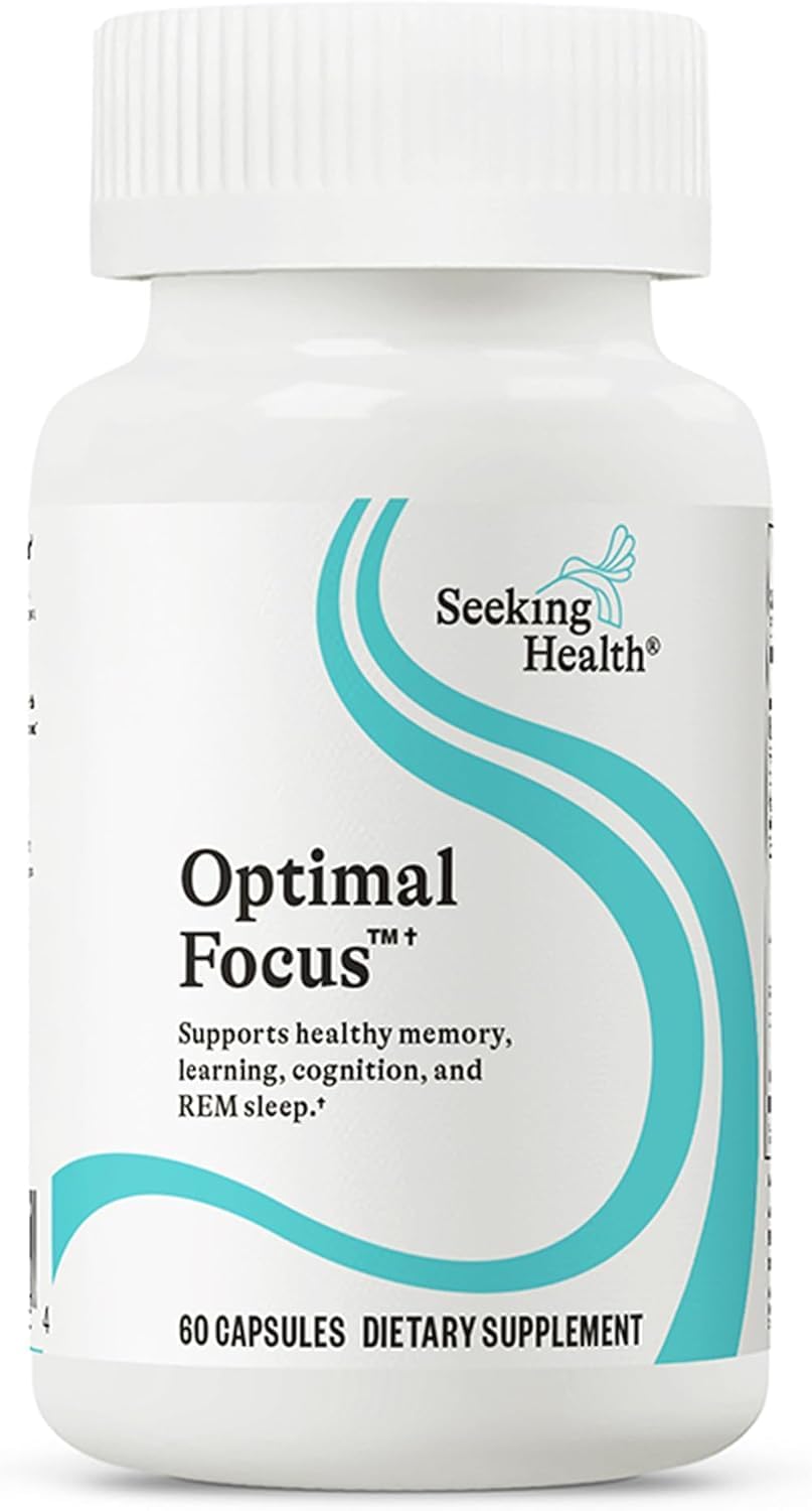 Seeking Health Optimal Focus – Stimulant-Free Nootropic for Cognitive and Focus Support with Choline, DHA from Algae, and American Ginseng (60 Capsules) - görsel 1