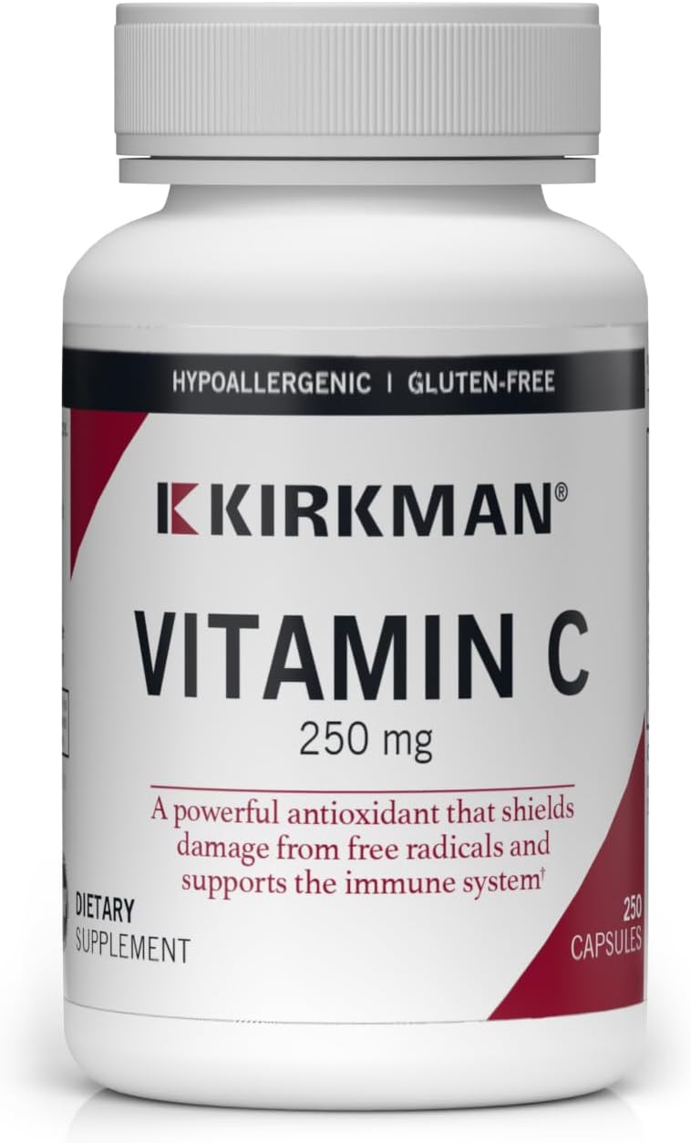 Kirkman - Vitamin C 250 mg - 250 Capsules - Hypoallergenic - görsel 1