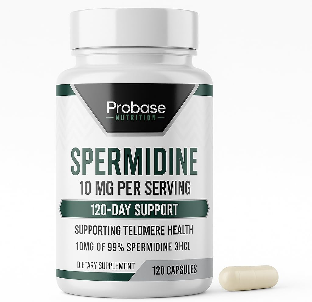 Probase Nutrition Spermidine (10 mg of 99% Spermidine 3HCL – Third-Party Tested) 120 Capsules - görsel 1