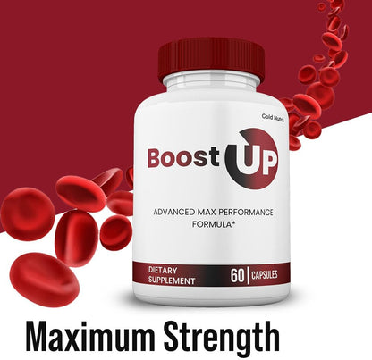 Gold Nutra Boost Up Capsules, All Natural Food Supplement, Maximum Strength, 60 Capsules (2 Pack)
