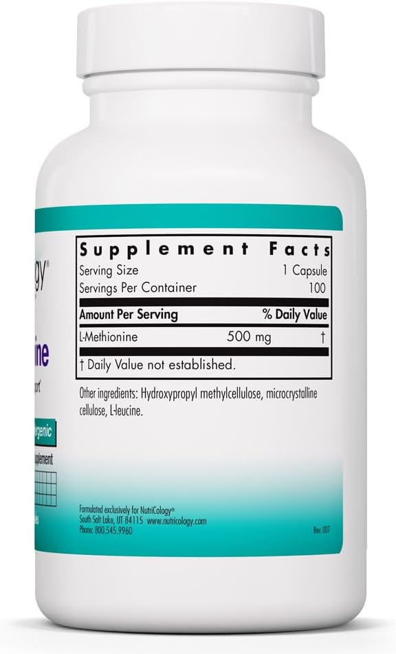 Allergy Research Group NutriCology L-Methionine – Essential Amino Acid Supplement for Liver and Energy Support - görsel 2