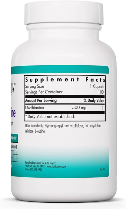Allergy Research Group NutriCology L-Methionine – Essential Amino Acid Supplement for Liver and Energy Support