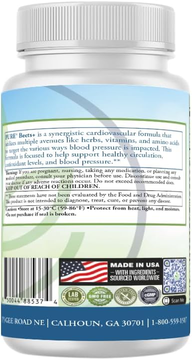 PURE® Beets+ Organic Beetroot Capsules – 900mg – 90 Count - görsel 4