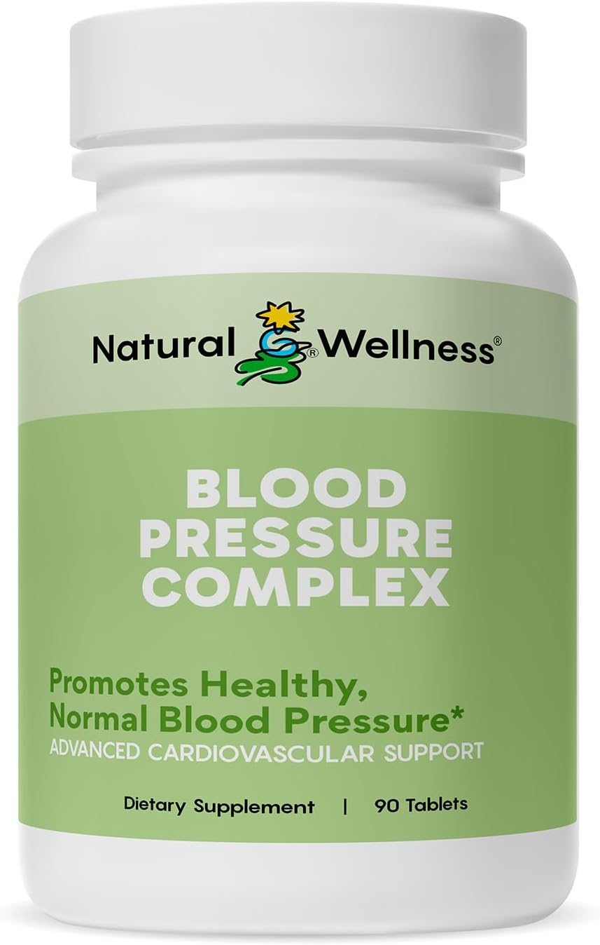 Blood Pressure Complex – Herbal & Nutrient Blend for Healthy Blood Pressure, Circulation, Heart Function and Stress Support – Maintains Normal Blood Flow – 90 Tablets - görsel 1