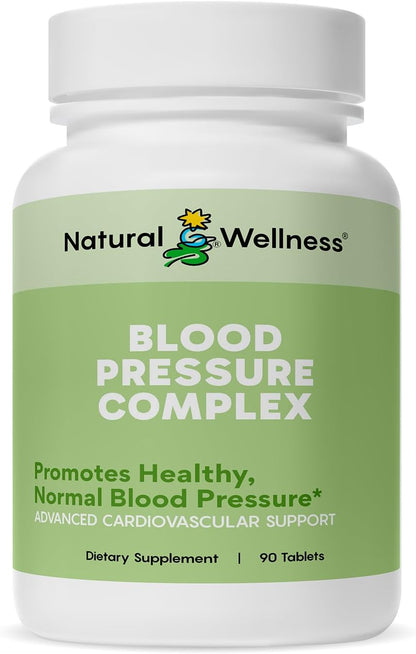 Blood Pressure Complex – Herbal & Nutrient Blend for Healthy Blood Pressure, Circulation, Heart Function and Stress Support – Maintains Normal Blood Flow – 90 Tablets