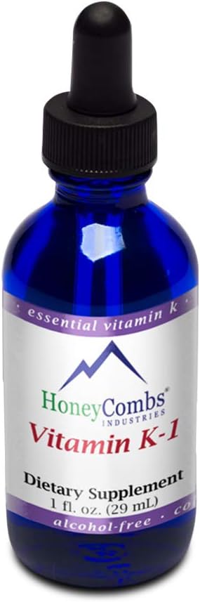 HoneyCombs Vitamin K1 Drops – Liquid Phylloquinone Supplement for Newborns and Adults, 16 fl oz