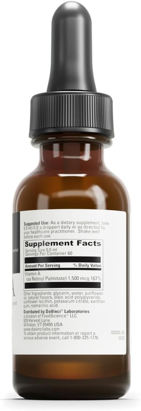 DAVINCI Labs Liposomal A - Liquid Vitamin A Supplement - görsel 2