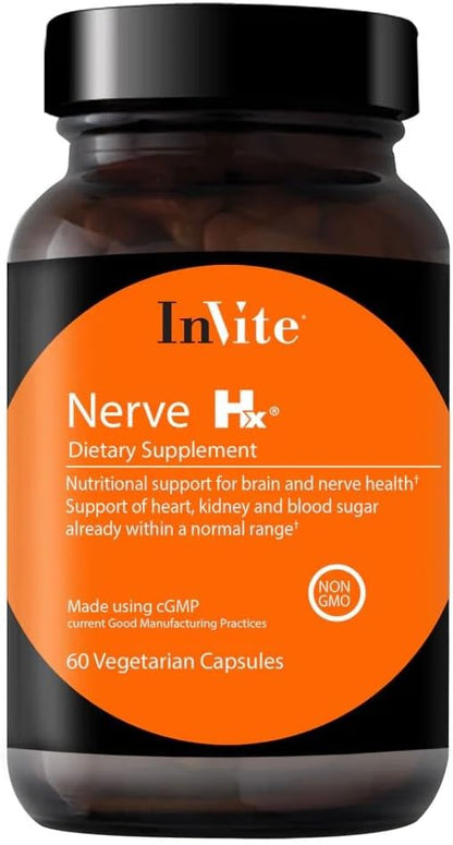 Invite Health Nerve Hx - Benfotiamine Supplement for Nerve, Brain, Heart, Kidney, and Eye Support - 60 Vegetarian Capsules
