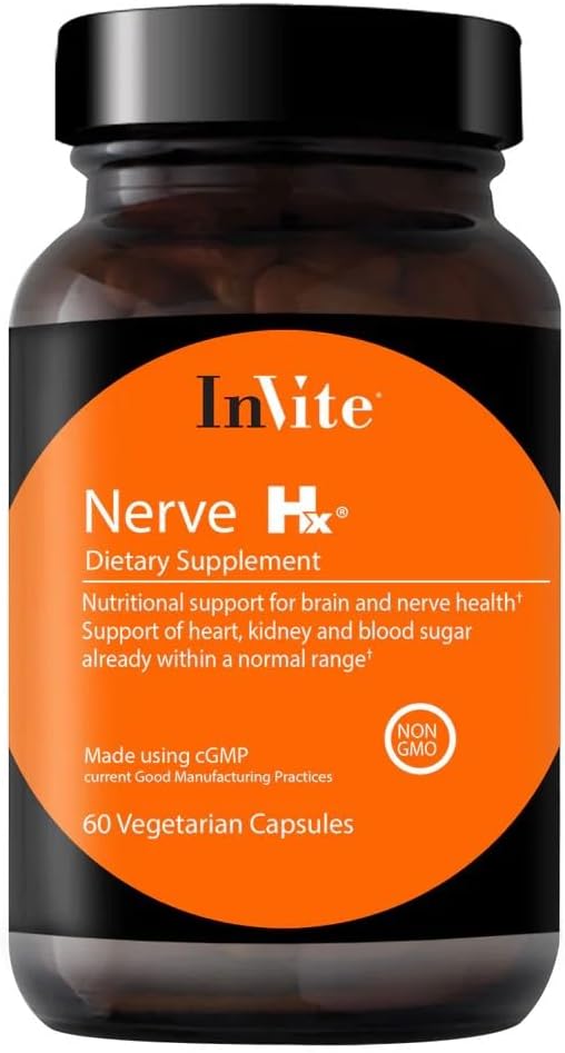 Invite Health Nerve Hx – Benfotiamine Supplement for Nerve, Brain, Heart, Kidney and Eye Support – 60 Vegetarian Capsules (2-Pack)