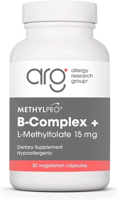 MethylPro B-Complex + L-Methylfolate 15 mg - Methylated Vitamin B Complex - 30 Vegan Capsules