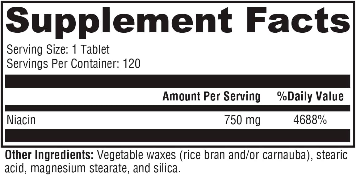 XYMOGEN NiaVasc - Sustained-Release Niacin 500 mg - 120 Capsules - görsel 2