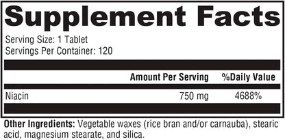 XYMOGEN NiaVasc - Sustained-Release Niacin 500 mg - 120 Capsules
