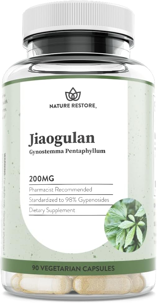Jiaogulan Extract Supplement – 98% Gypenosides, Natural AMPK Activator, 90 Vegan Capsules - görsel 1