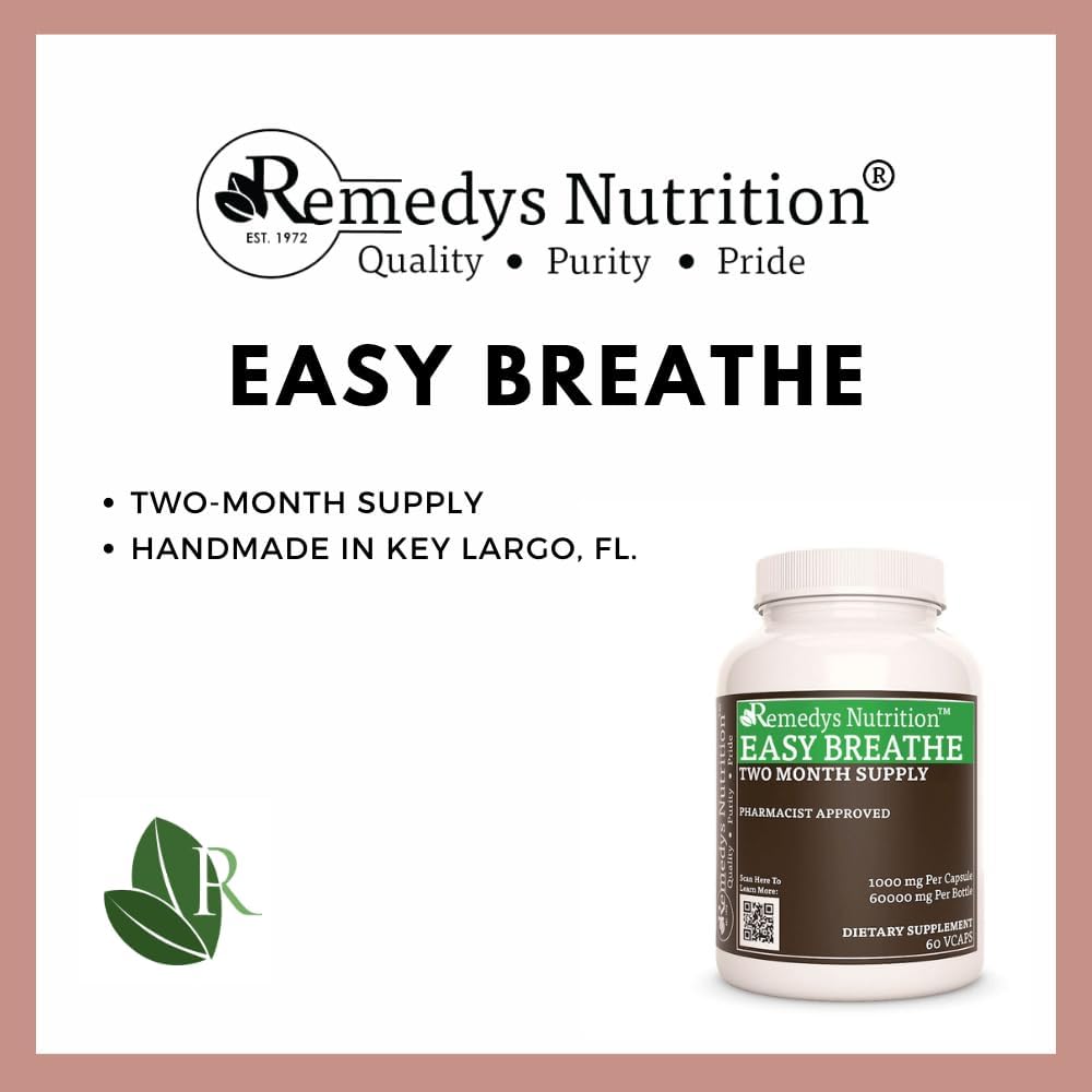 Easy Breathe – 1,000 mg Herbal Supplement, 60 Vegan Capsules - görsel 3