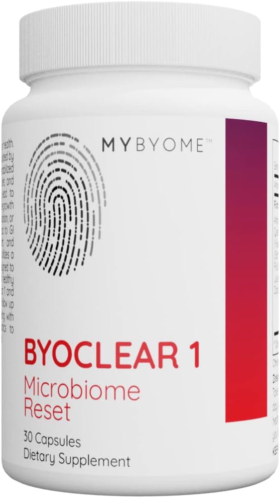 Systemic Formulae MyByome ByoClear 1 - Microbiome Reset. 30 Capsules. Digestion Health. Clinical Strength Herbal Complex - görsel 1