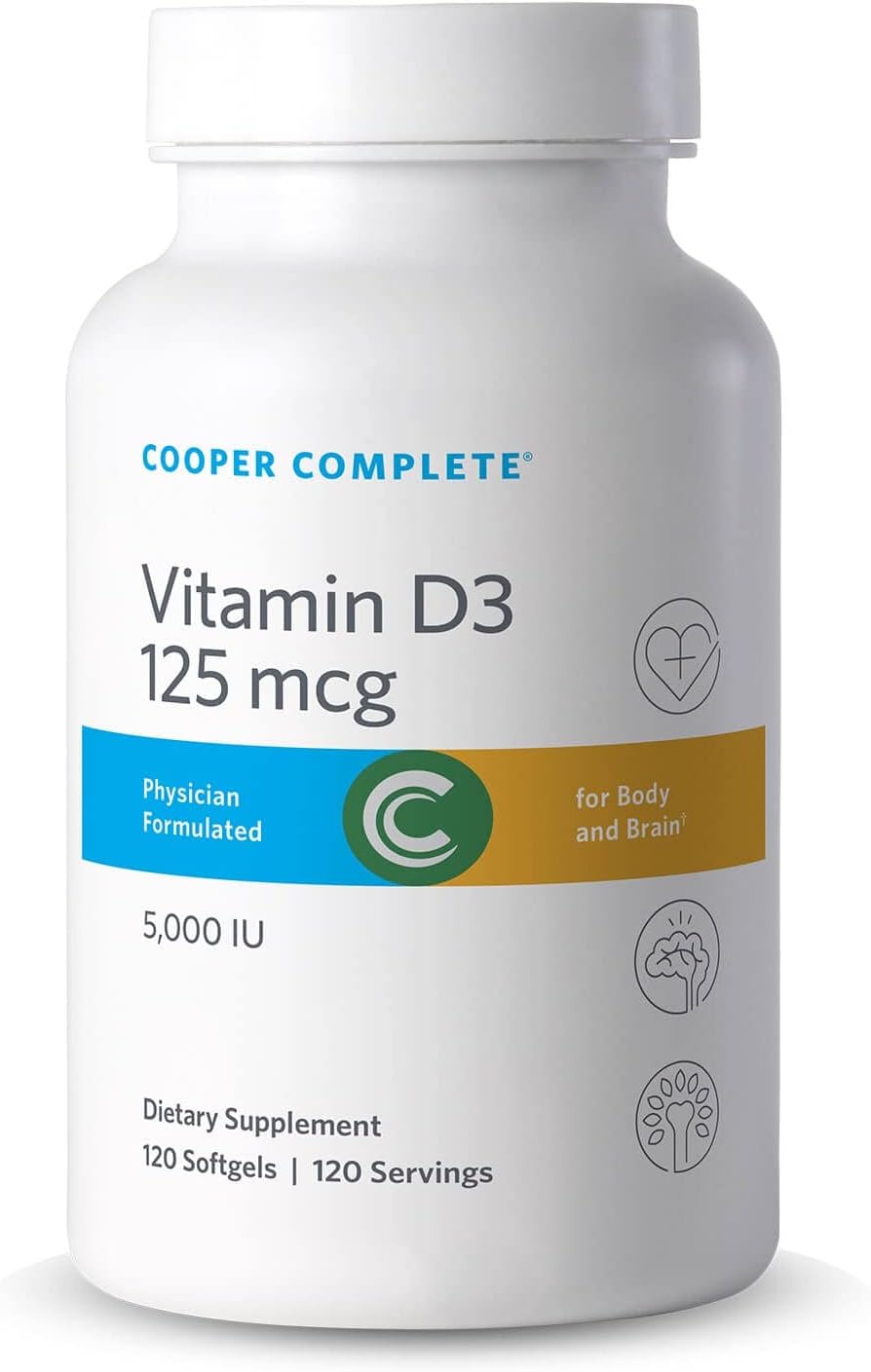 Cooper Complete Vitamin D3 5000 IU, 120 Softgels - görsel 1